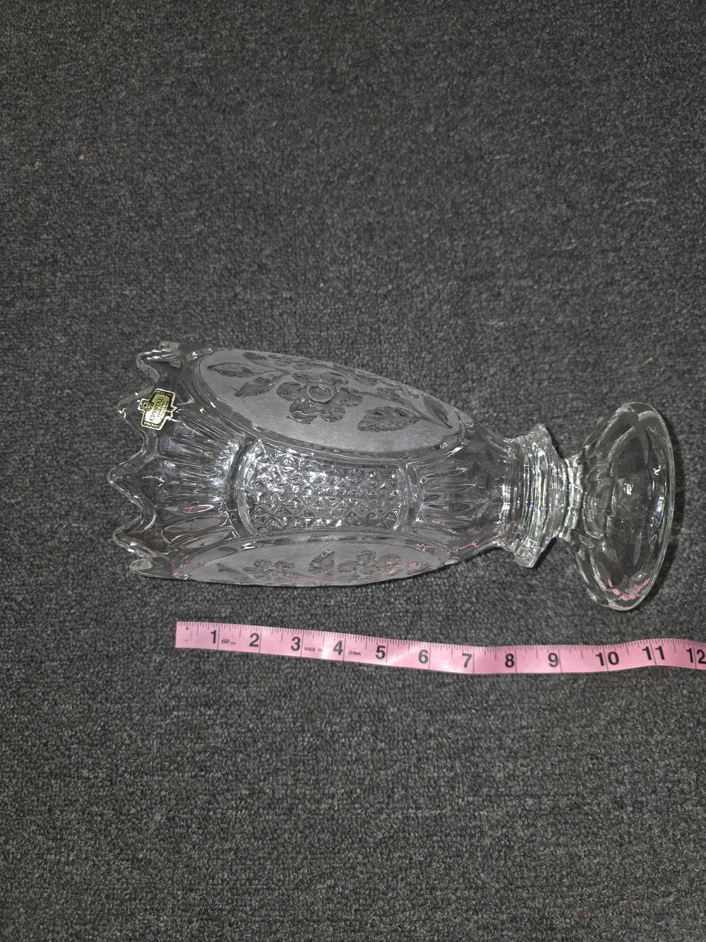Vintage Zajecar 24% Lead Crystal Vase